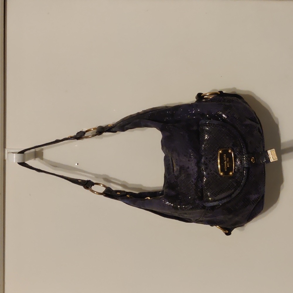 Michael Kors Blue Python leather